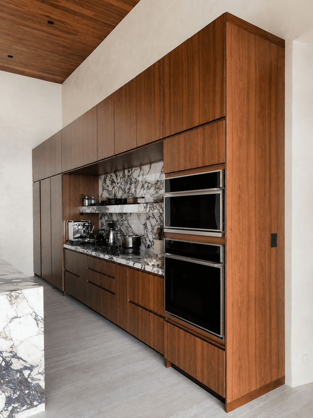 Cocina interior e isla - Casa Meraki del Mar